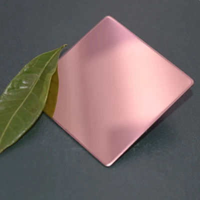 التيتانيوم المطلي بلون الذهب ورقة الفولاذ المقاوم للصدأ مرآة الانتهاء تخصيص الحجم