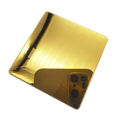 0.03mm مرآة الفولاذ المقاوم للصدأ ورقة التيتانيوم الذهب 4x8 اللون الأسود 20134316