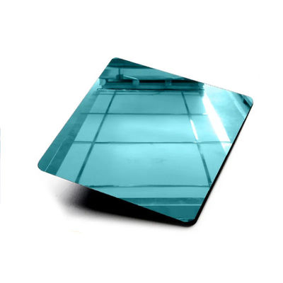 لوحة ديكور مخصصة من الفولاذ المقاوم للصدأ AISI Gold Blue Super Mirror 8K إنهاء صفائح الفولاذ المقاوم للصدأ