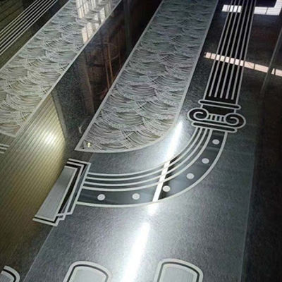 201 ورقة مصعد الفولاذ المقاوم للصدأ 4x8 2000 مم طول مرآة محفوراً تصميم لوحة