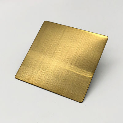 JIS PVD صفائح الفولاذ المقاوم للصدأ المصقول مطلية بالذهب 2 مم 304 لوحة الفولاذ المقاوم للصدأ شعري