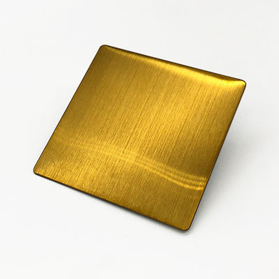 4X10 مطلية بالذهب PVD 316 صفيحة زخرفية من الفولاذ المقاوم للصدأ بسمك 1.2 مم