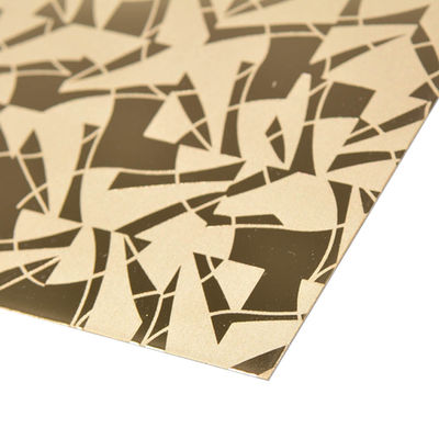 201 PVD لون طلاء الفولاذ المقاوم للصدأ ورقة القطع المعدنية النقش نمط 4x8 لديكور لوحة الحائط