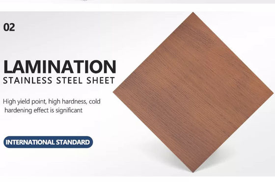 مخصص الخشب الحبوب صفح الفولاذ المقاوم للصدأ ورقة نقل لوحة لخزانة باب الفندق
