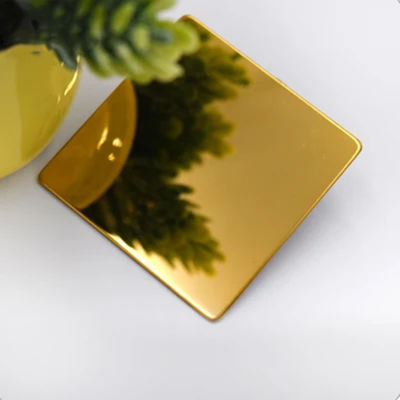 سعر جيد التيتانيوم المطلي بلون الذهب ورقة الفولاذ المقاوم للصدأ مرآة الانتهاء تخصيص الحجم الانترنت