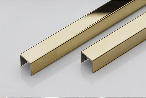سعر جيد الذهب 316 الفولاذ المقاوم للصدأ بلاط تقليم 20 مم U على شكل مرآة تقليم 0.5 مم ~ 3 مم سميكة الانترنت