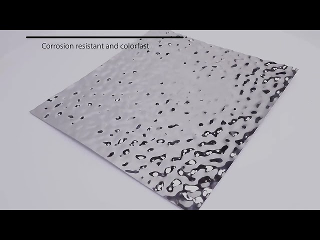 فيديوهات الشركة حول water ripple stainless steel sheet ss 201 304 Metal decorative plate