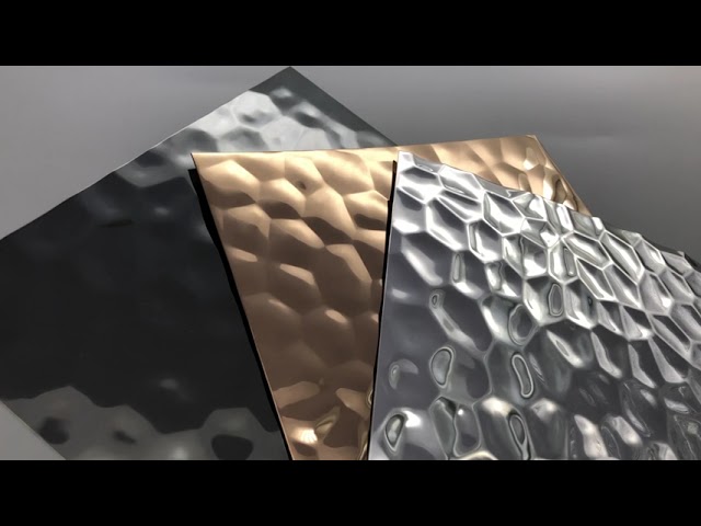 فيديوهات الشركة حول Water Ripple Stainless Steel Plate 3d Design Hammer Panel Decorative Stainless Steel Sheet 4x8