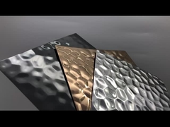 تموج الماء الفولاذ المقاوم للصدأ لوحة ثلاثية الأبعاد تصميم المطرقة لوحة الزخرفية الفولاذ المقاوم للصدأ ورقة 4x8